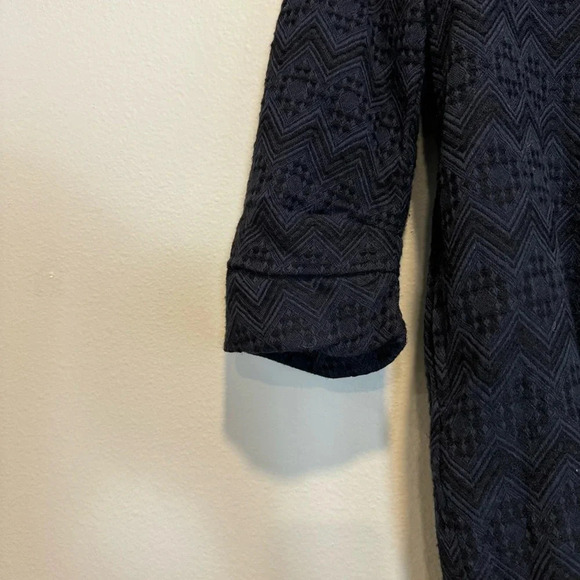 Zara Jacquard Kimono Jacket Tassel Boho Blue S - Picture 3 of 6